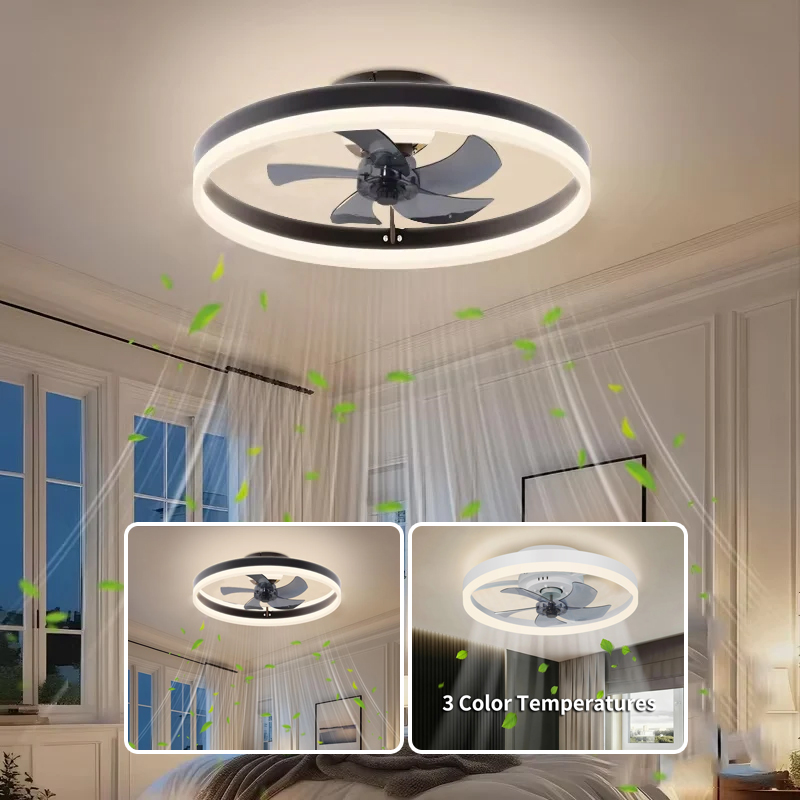 Ceiling Fan Mount - モダンなミニマリスト天井取り付けファンライト、リビングルームや寝室、家庭照明、埋め込み式ファンライトに最適