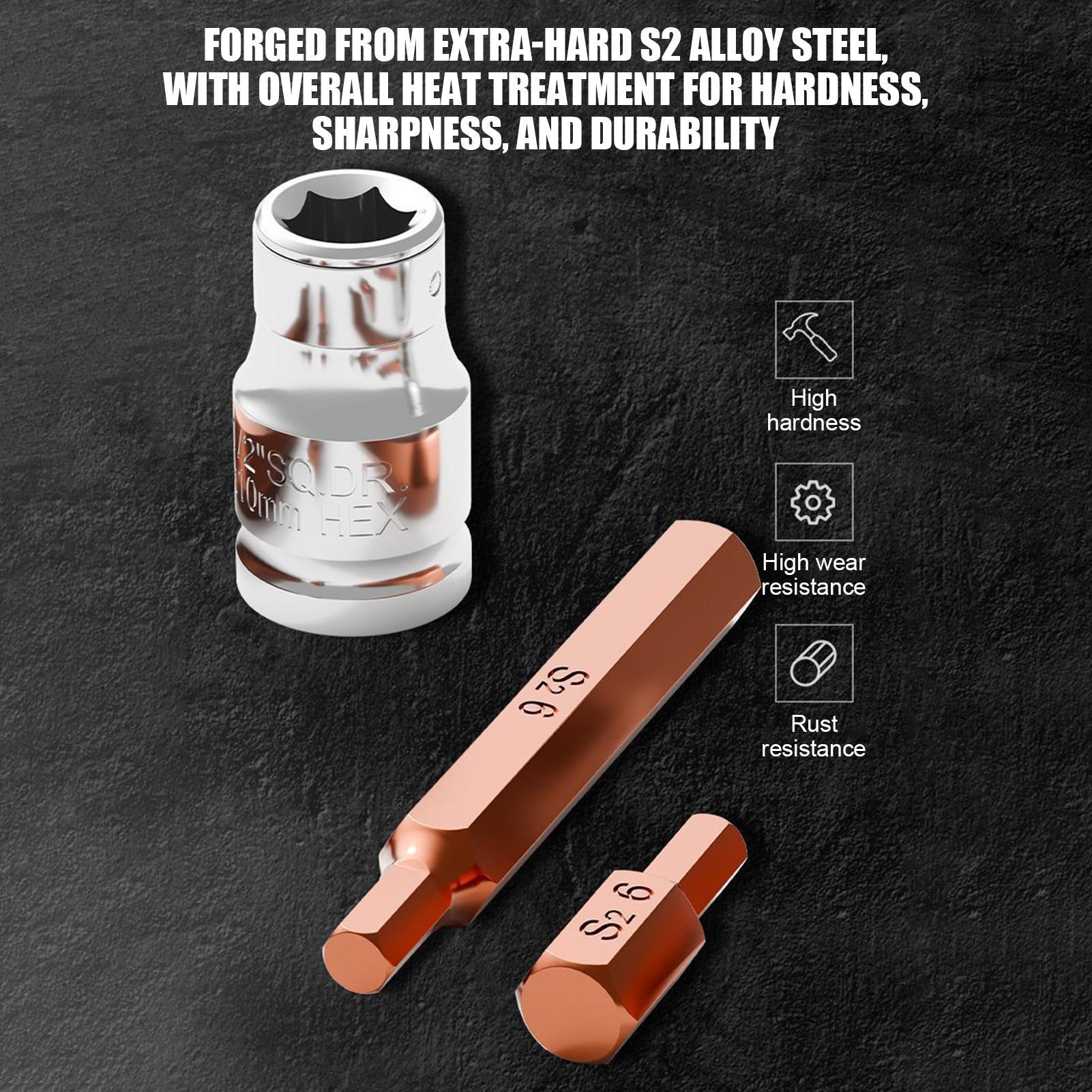 Drill Bit Set - 磁気ドリルビットセット磁気ヘビーデューティ金属ソケット修復ツール 15 ピーススクリュードライバーキードリルビット家庭用家具用