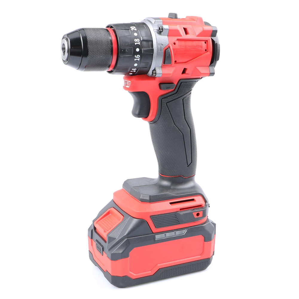 Power Drill Cordless - RDS12工業グレード13MM赤色ブラシレスコードレスドリル可変速バッテリー駆動30mm最大穴あけ径OEM