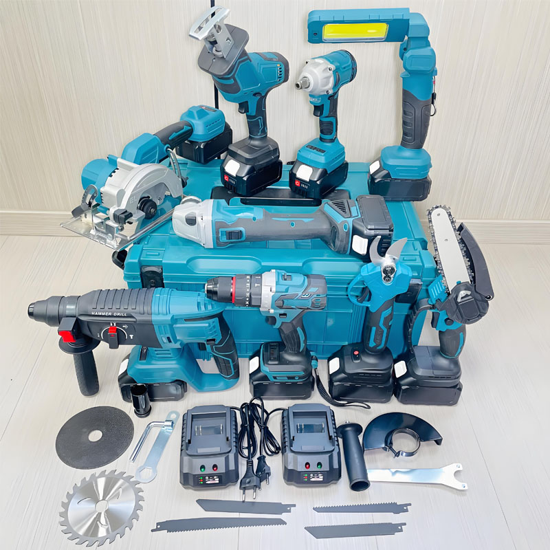 Power Drill Cordless - 高品質21Vツール ブラシレスコードレスドリル ポータブルスクリュードライバー ドリル9点セット 家具修理用電動工具キット