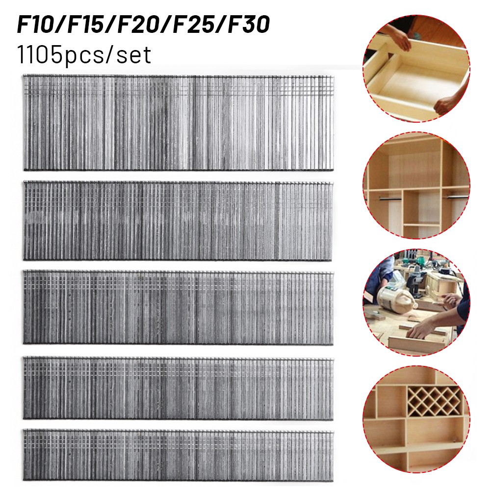 Home Improvement Brad - 1105 個ステープル F15/F20/F25/F30 ストレートブラッド釘 DIY 園芸木工ホームセンターハードウェアファスナーツール