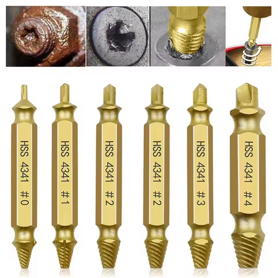 Drill Bit Set - 破損したネジ取り外しドリルビットセット、剥がれたり折れたネジ・ボルト除去用エクストラクター、簡単に取り外せる解体工具
