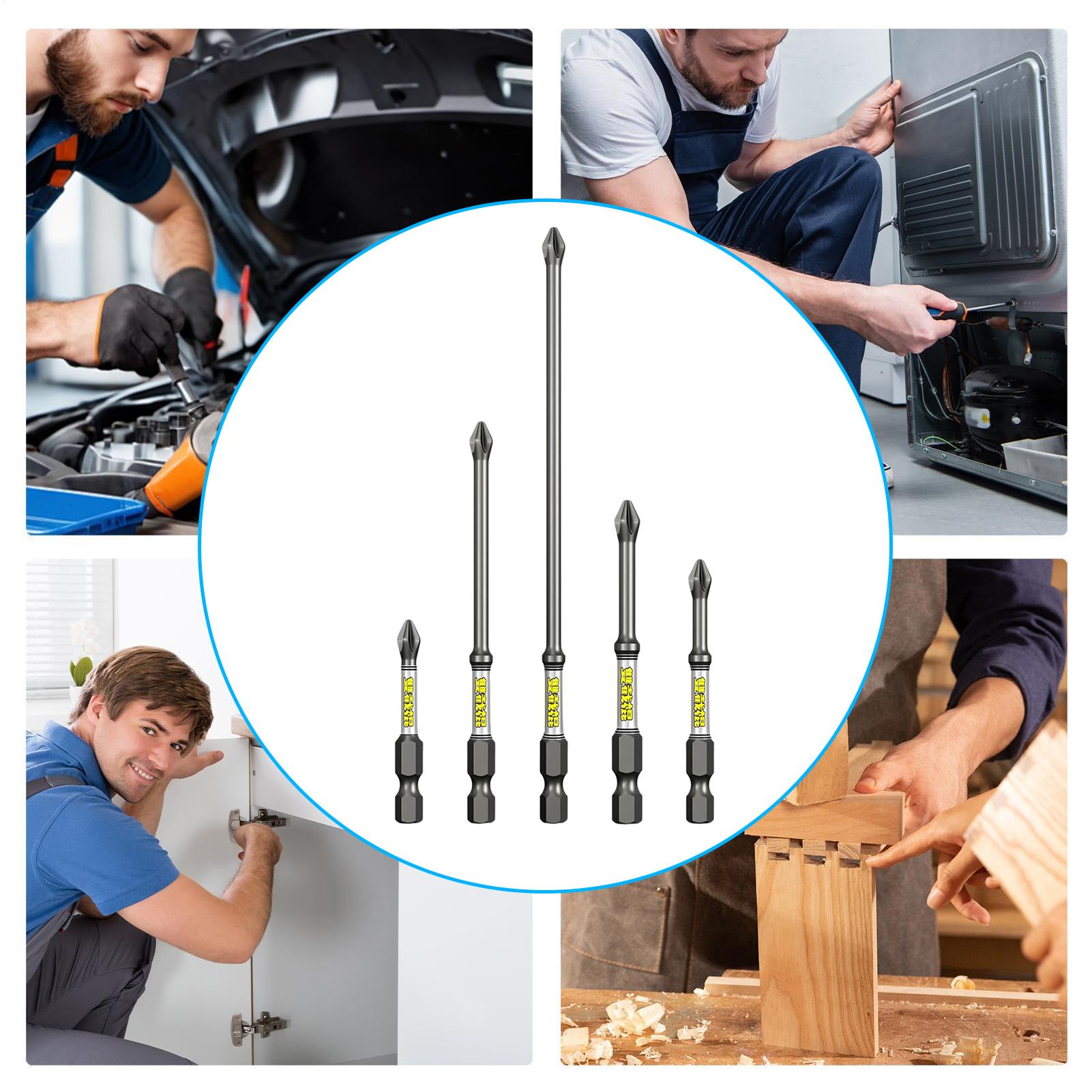 ドリルドライバービットセット 5ピース ヘビーデューティー  - Drill Bit Set のレビューと価格