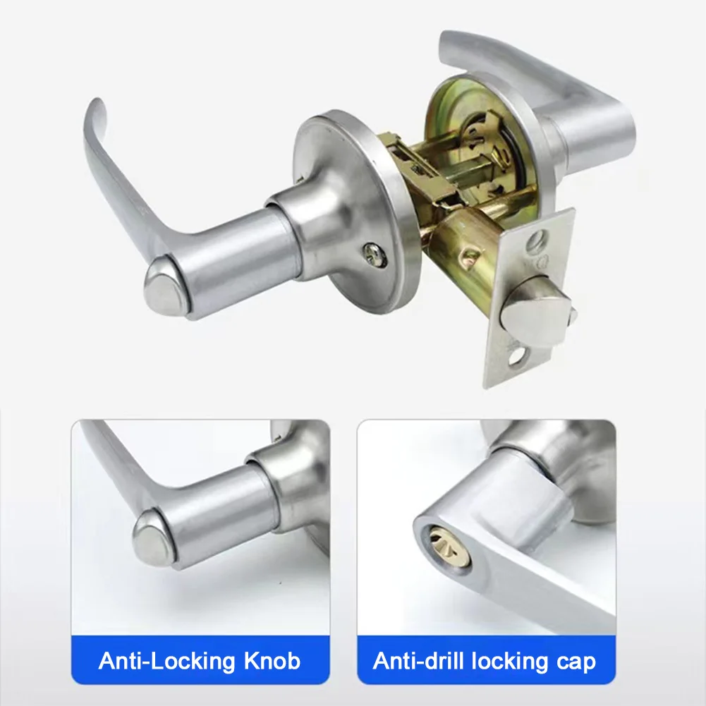 ドアレバーロックステンレス鋼ロックドアハンドルインテリアレバ - Door Knob Replacement のレビューと価格
