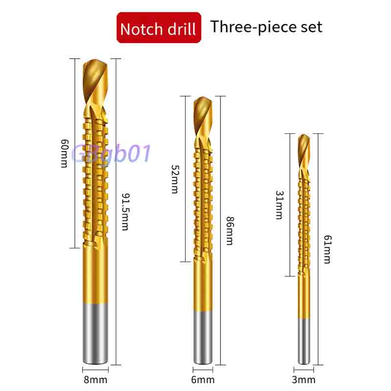 鋸歯状ステップドリルビットセット |   ハンドドリル用 | - Drill Bit Set のレビューと価格