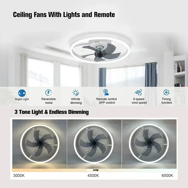 モダンなミニマリスト天井取り付けファンライト、リビングルーム - Ceiling Fan Mount のレビューと価格