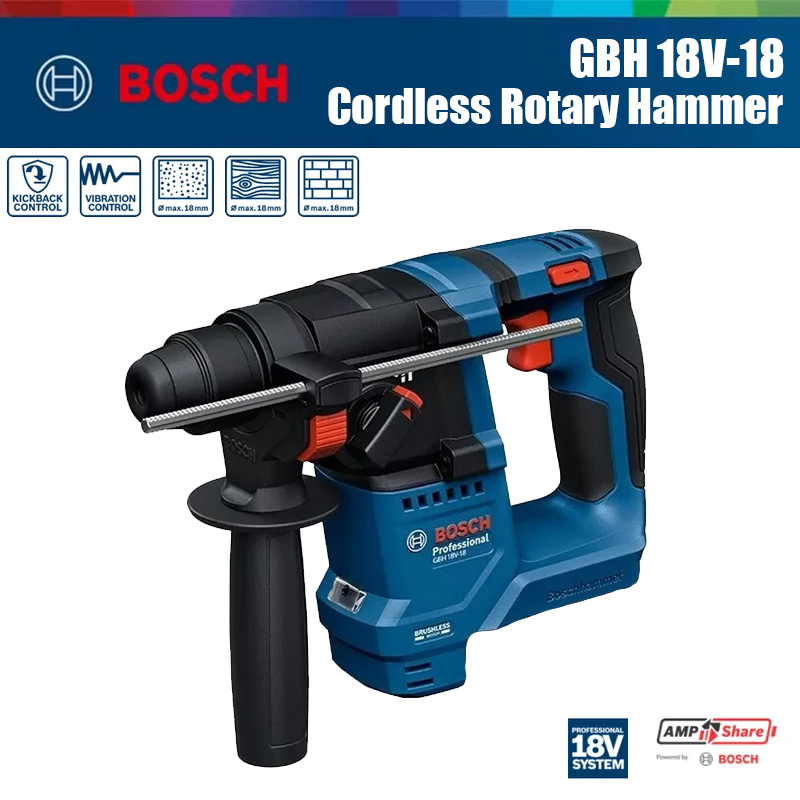 ボッシュ GBH 18V-18 コードレスロータリーハンマー - Power Drill Cordless のレビューと価格