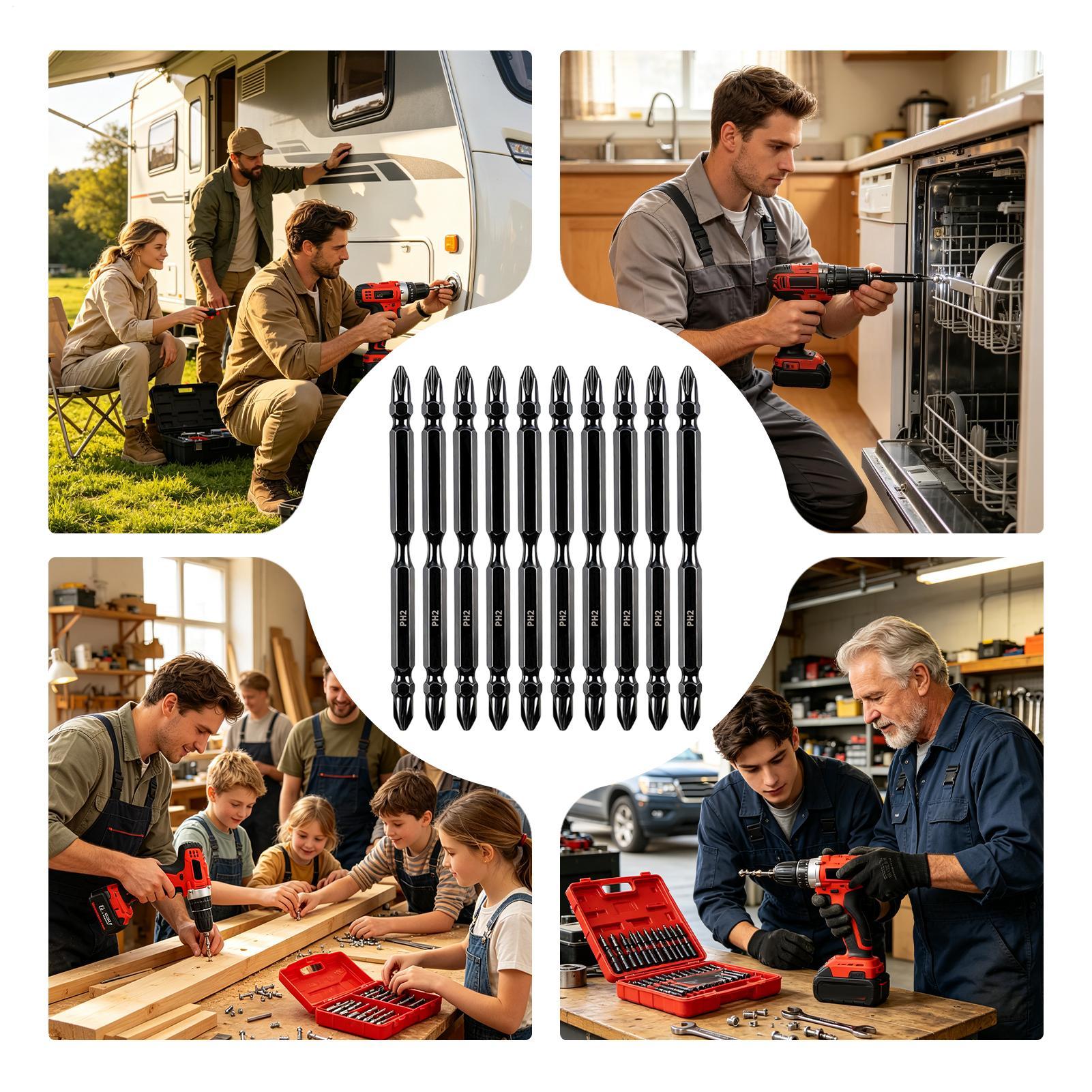ドリル用磁気ビット両端フライス加工磁気ドライバーヘッドキット - Drill Bit Set のレビューと価格