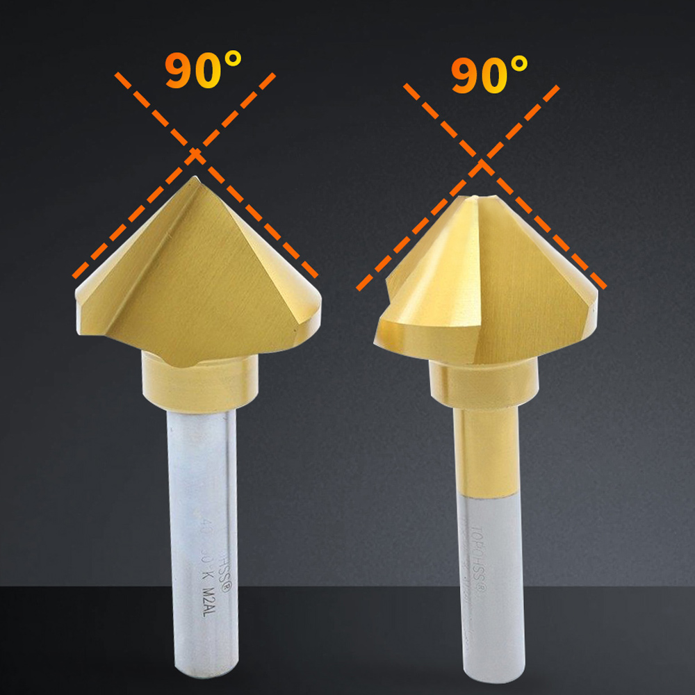 1＆3-フルート90 °   皿穴ドリルビットセット 6.3 - Drill Bit Set のレビューと価格