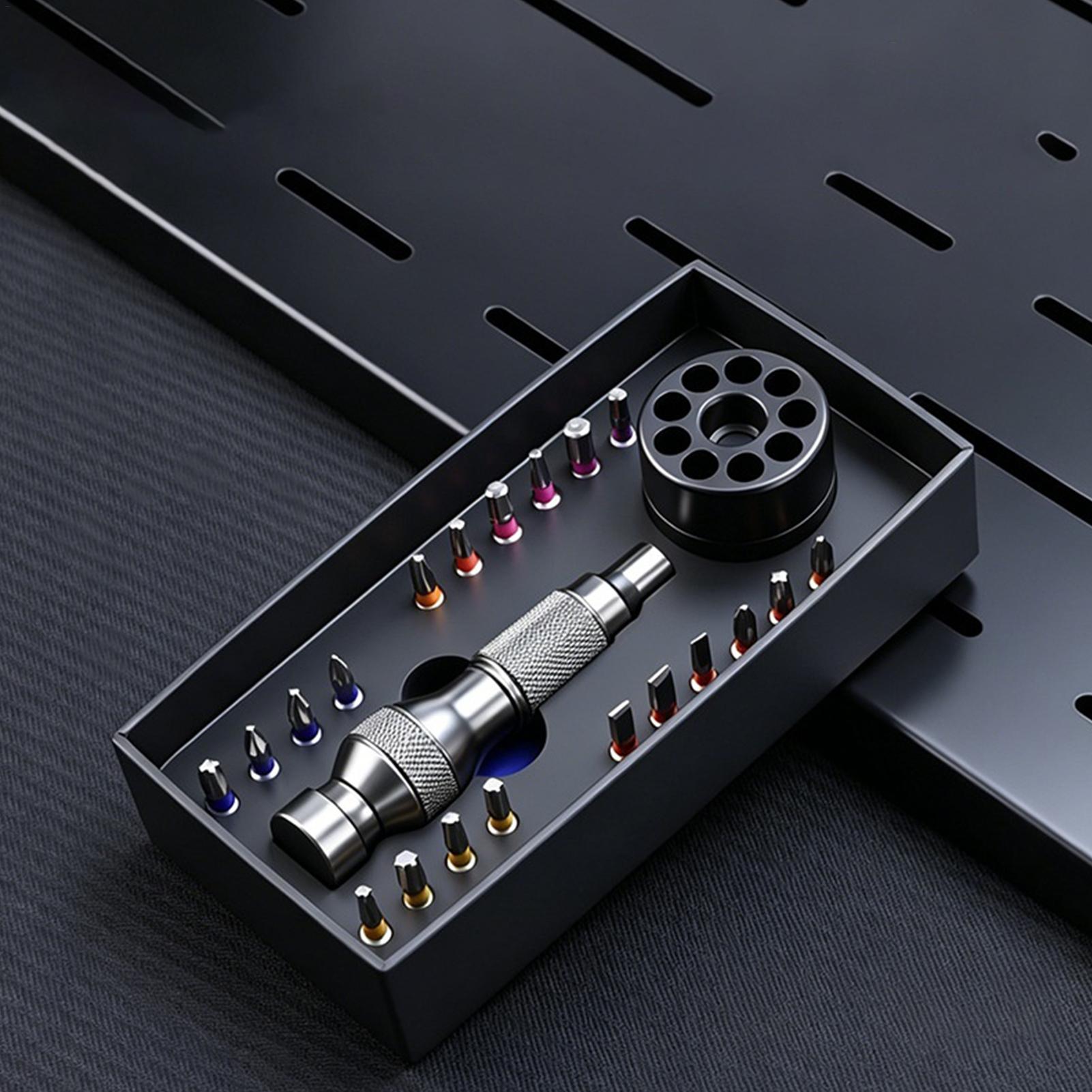 電動ドライバービット 22 個磁気ドリルチップ収納ベース付き - Drill Bit Set のレビューと価格