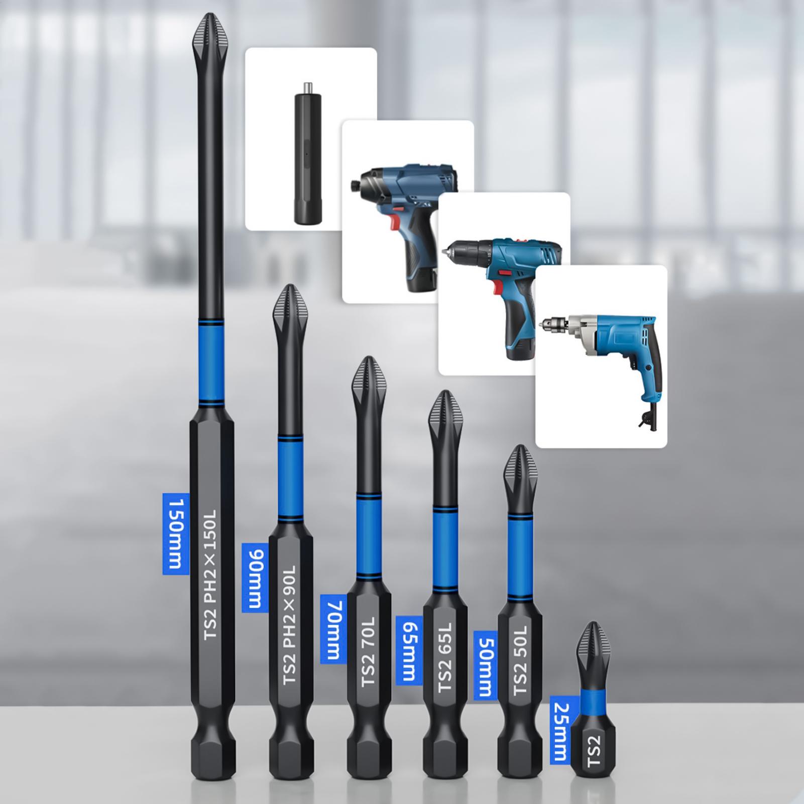 ドリルドライバービットセット 6 ピース磁気ヘビーデューティ - Drill Bit Set のレビューと価格