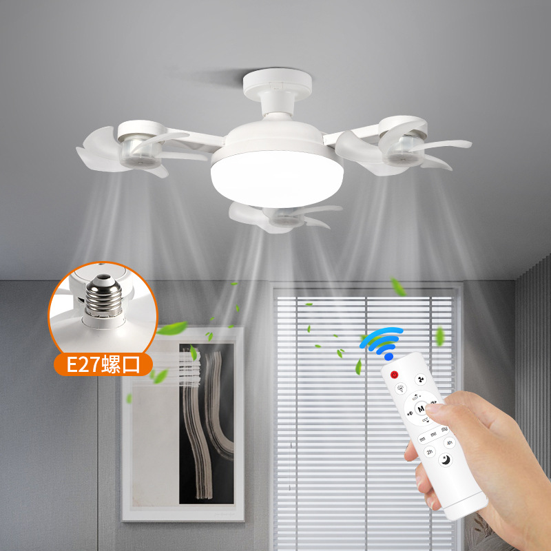 LED クリエイティブ E27 ドローンファンライトリビング - Ceiling Fan Mount のレビューと価格