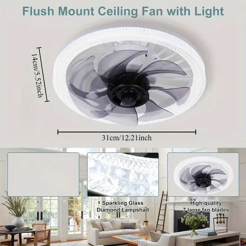 ライト付きシーリングファン、リモコン付きソケットファンライト - Ceiling Fan Mount のレビューと価格