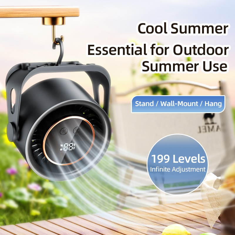 USB充電式キャンプファン 199段階速度調整可能 壁掛け・ - Ceiling Fan Mount のレビューと価格