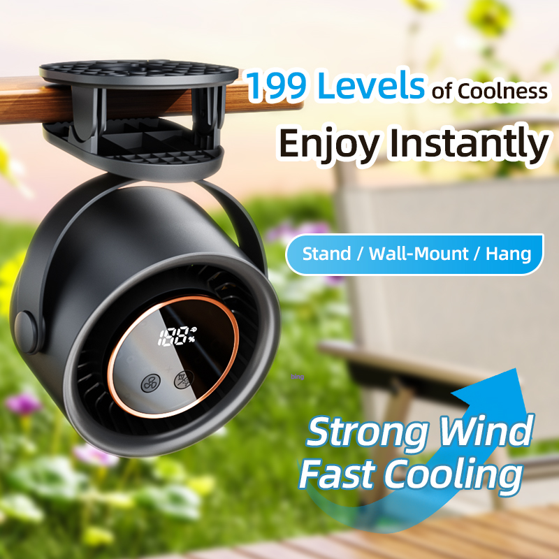 USB充電式キャンプファン 199段階速度調整可能 壁掛け・ - Ceiling Fan Mount のレビューと価格