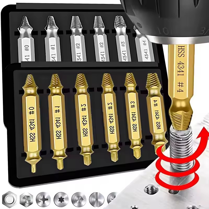破損したネジ取り外しドリルビットセット、剥がれたり折れたネジ - Drill Bit Set のレビューと価格