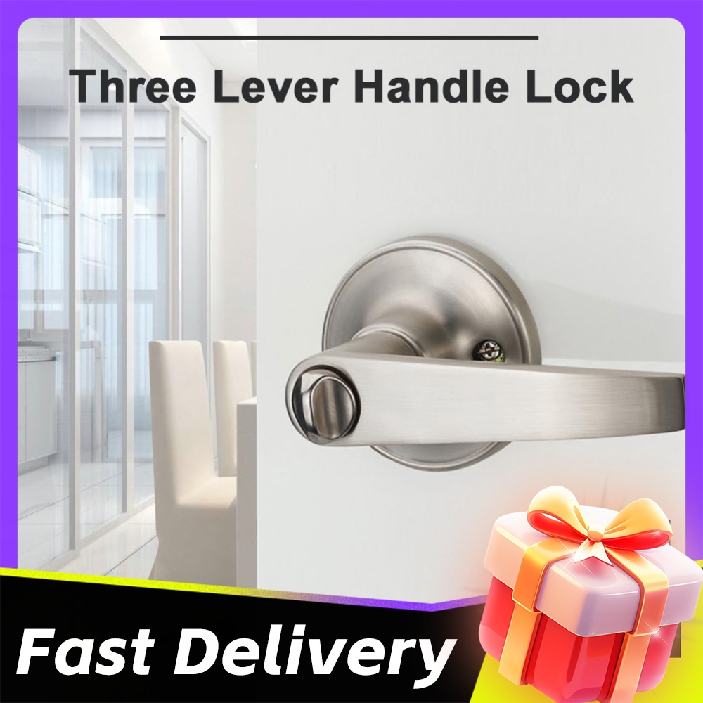 ドアレバーロック 3キー付き 玄関ドアハンドル ステンレス鋼 - Door Knob Replacement のレビューと価格