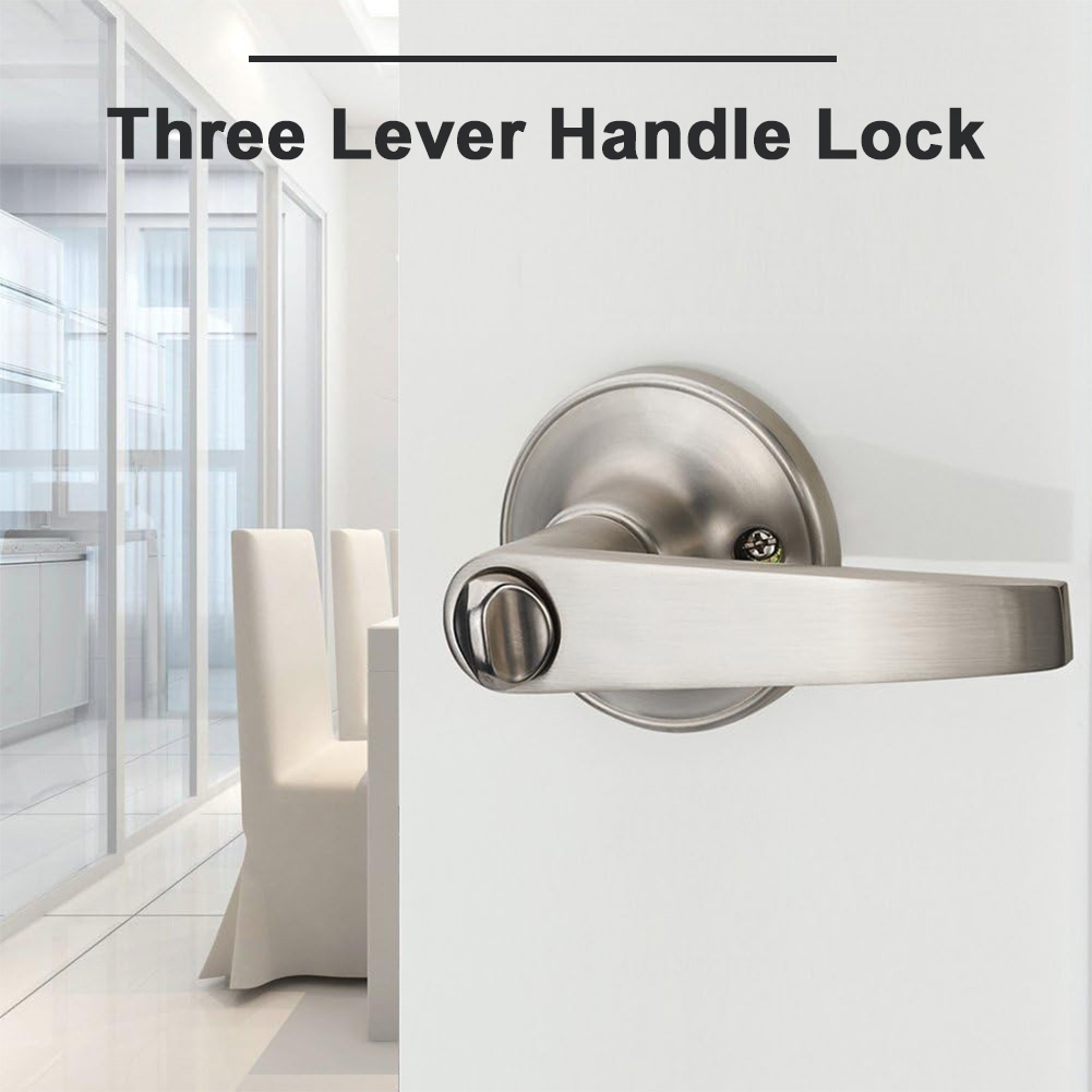 ドアレバーロック（3キー付き）ステンレス製室内レバーロックド - Door Knob Replacement のレビューと価格